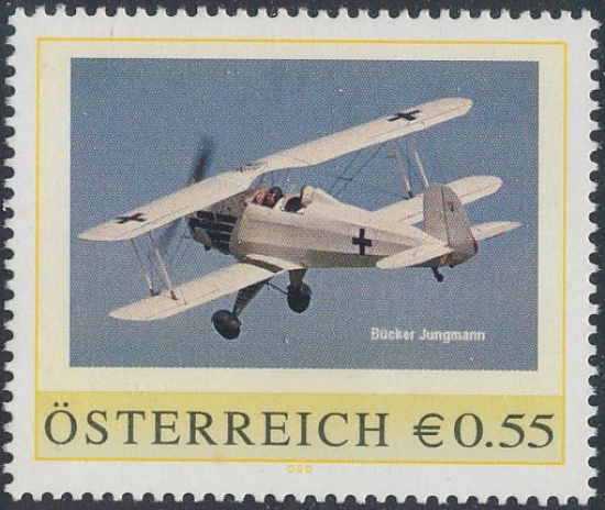 8005941 - PM - Personalisierte Marke - Flugzeug - Doppeldecker Bücker Jungmann - Postfrisch ** / DB / Kommissionsverkauf "BH"